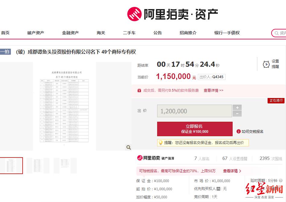 谭鱼头商标拍卖 成都 _ 谭鱼头商标续展风险 _成都谭鱼头投资股份有限公司